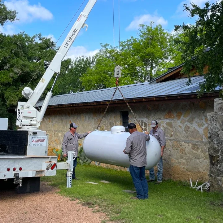 Propane tank installation placement