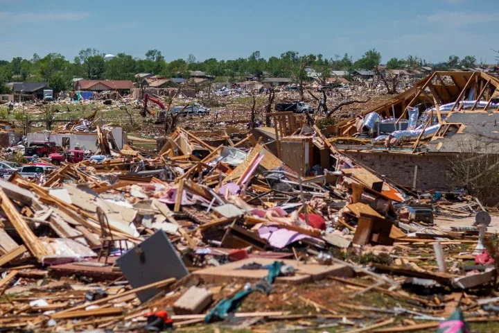 Tornado debris propane