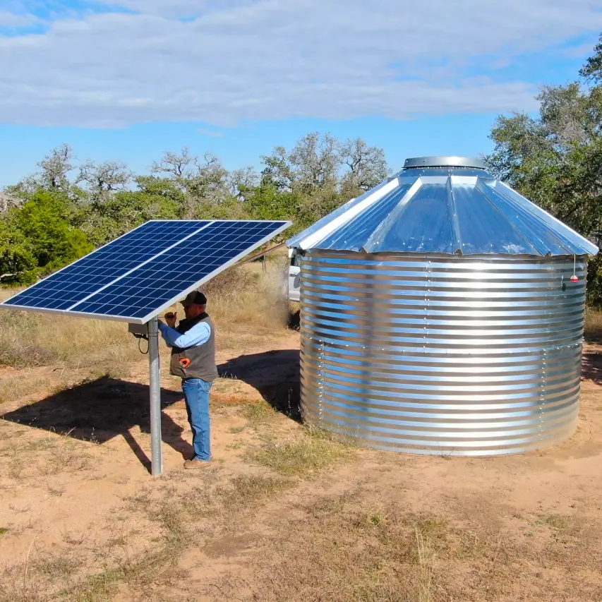 Water storage tank installation