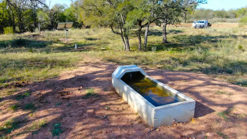 Water trough solar powered