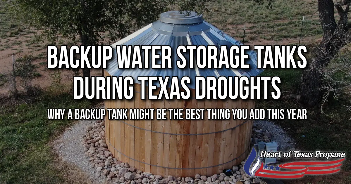Backup water storage tanks texas drought featured