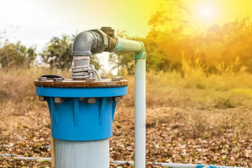 water well pump exposed